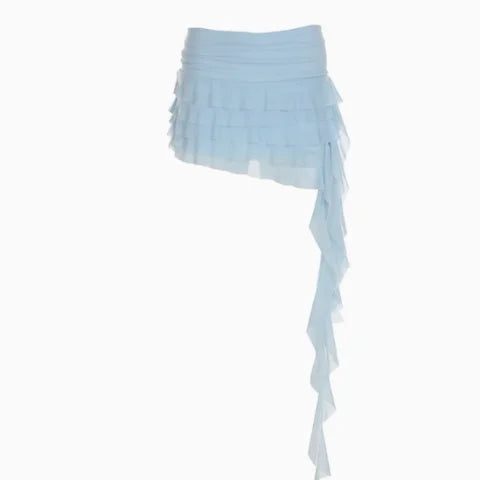 Perla Lace Mesh A-Line Midi Skirt One-piece