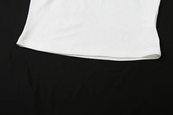 Metal Buckle Decoration Tank Tops Women Turtleneck Off Shoulder Skinny Stretch Street Fashion Wild Style Solid Outfits