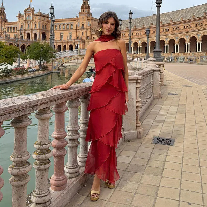 Serenade Tiered-Ruffle Maxi Dress