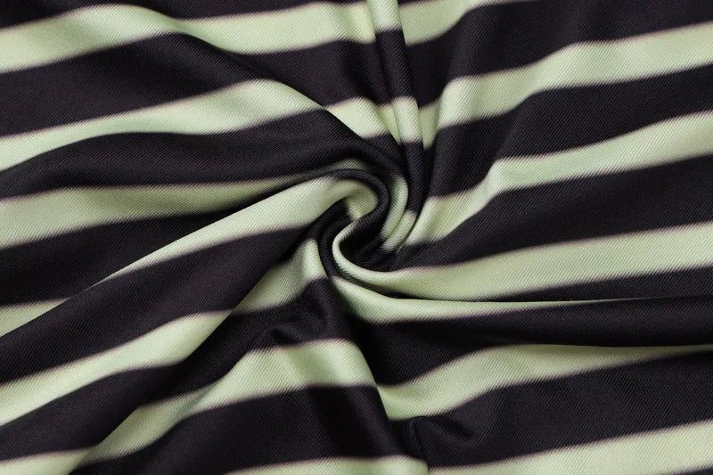 Zuri Striped Asymmetrical Maxi Skirt Set Two-piece