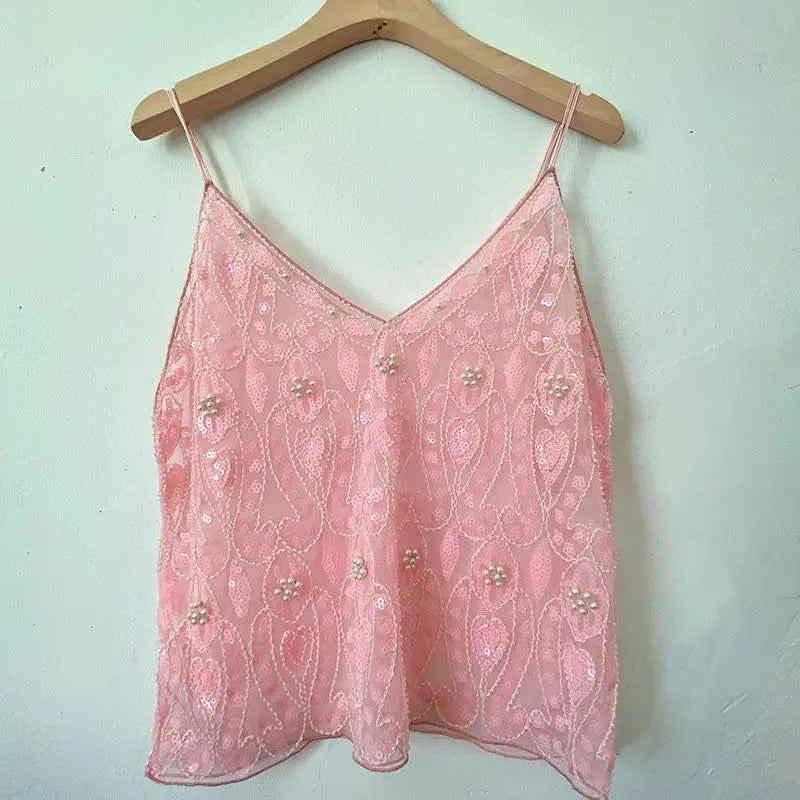 Violetta Sequin V-Neck Tank Top One-piece Secondary image