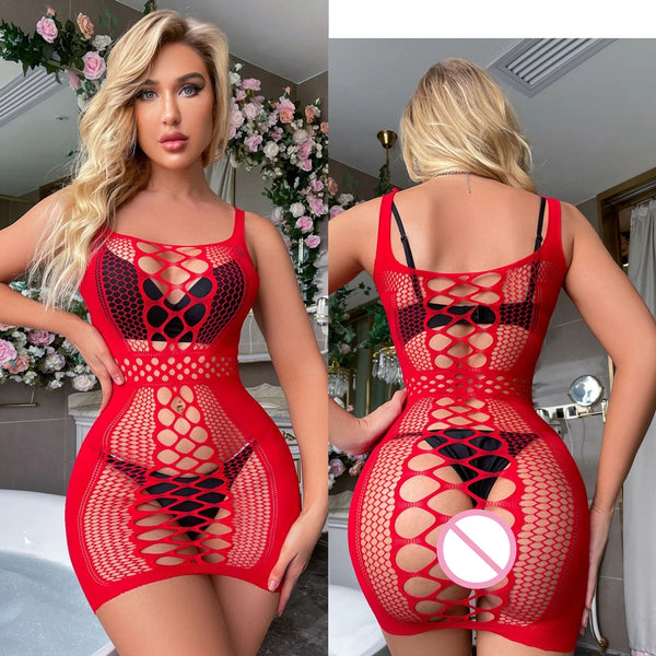 Obsidian Web Fishnet Mesh Lingerie