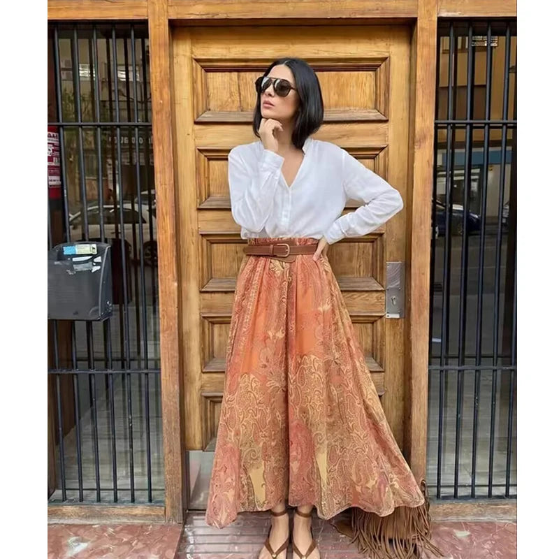 Mireille Elegant Midi Skirt One-piece