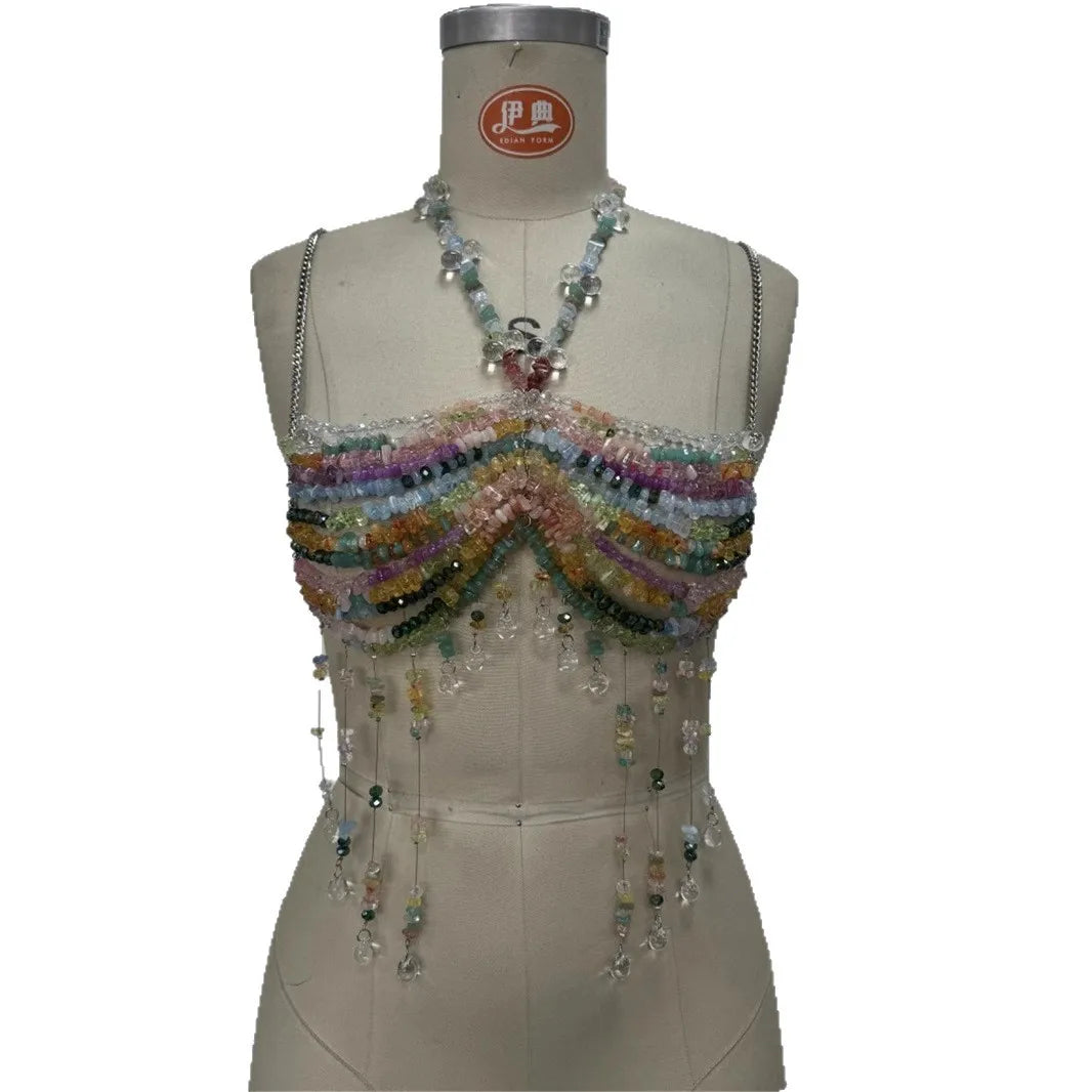 Vivienne Stardust Crystal Beaded Harness Lingerie