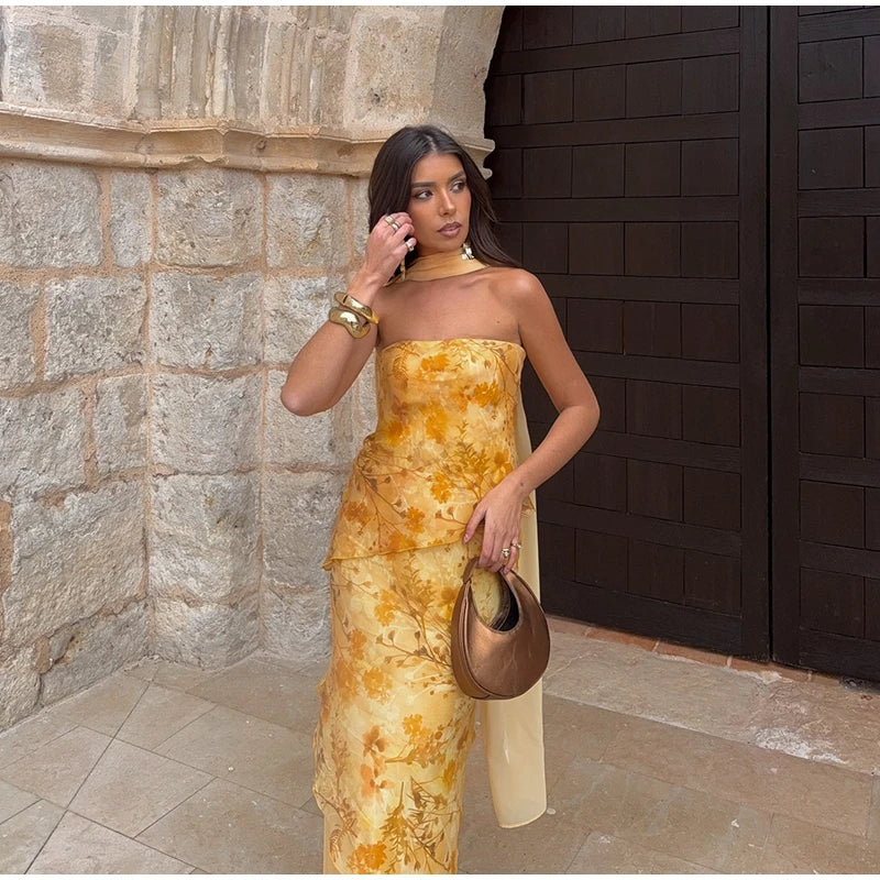 Serenade Tiered-Ruffle Maxi Dress