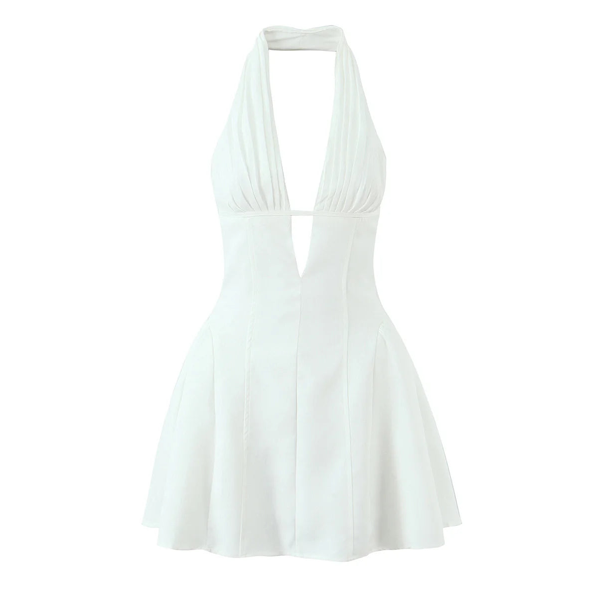 Esme Polka Dot Halter A-Line Mini Dress