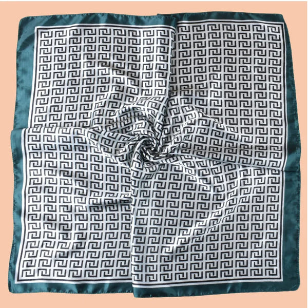 Marlena Letter-Print Square Scarf