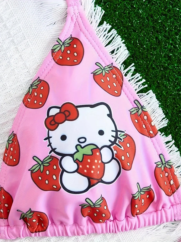 Lulu Strawberry Cartoon Bikini Two-piece