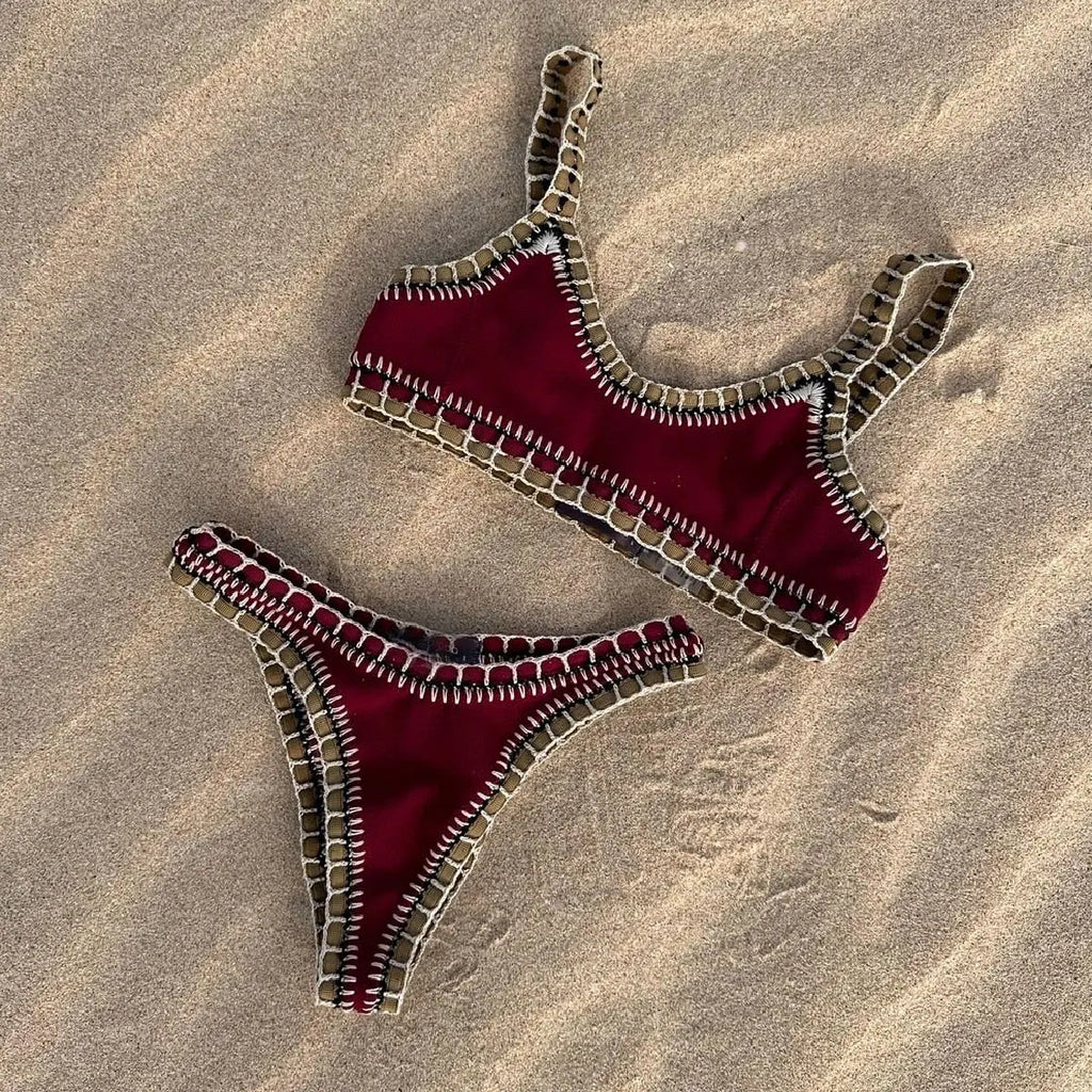 Amalthea Crochet Trim Triangle Micro Bikini Two-piece