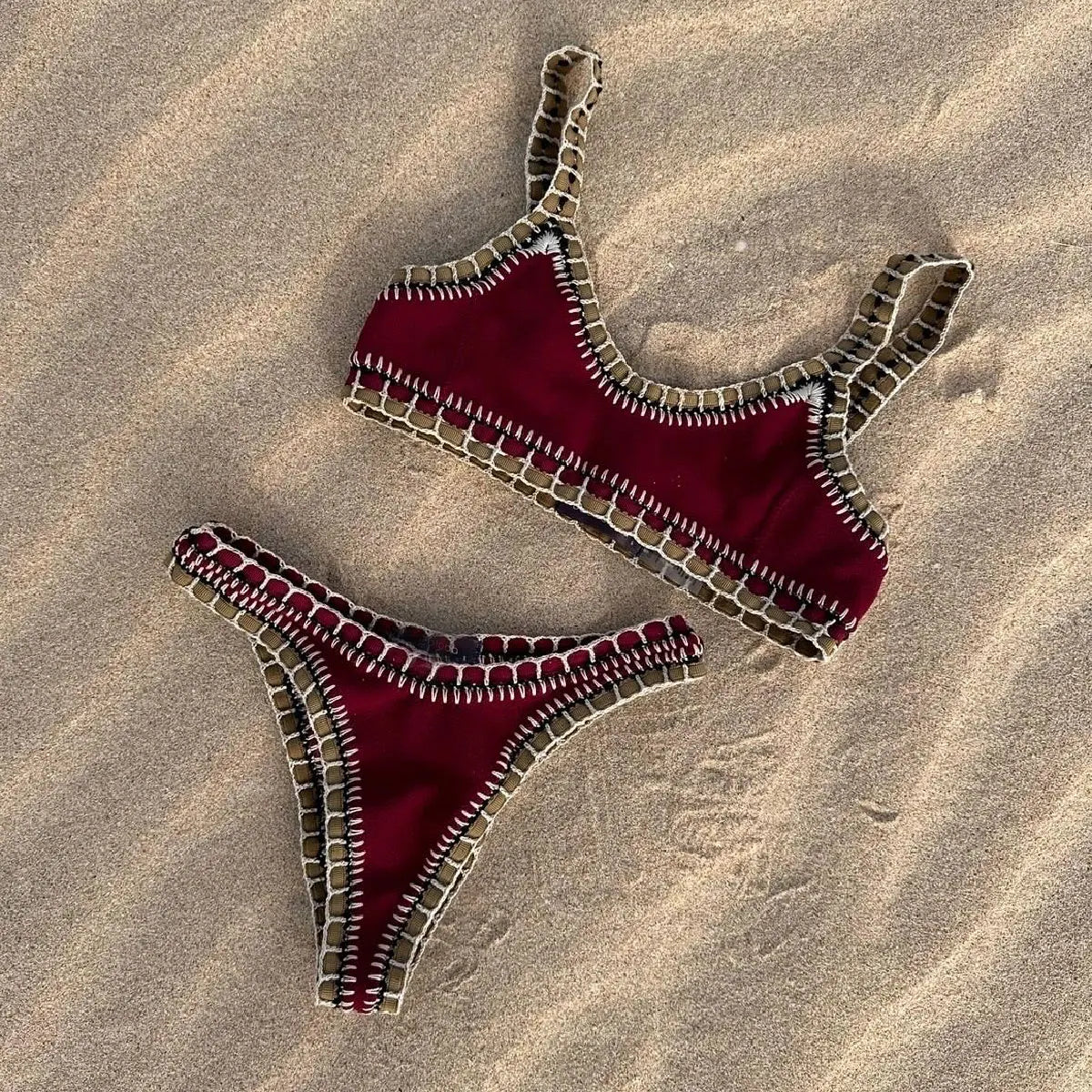 Amalthea Crochet Trim Triangle Micro Bikini Two-piece