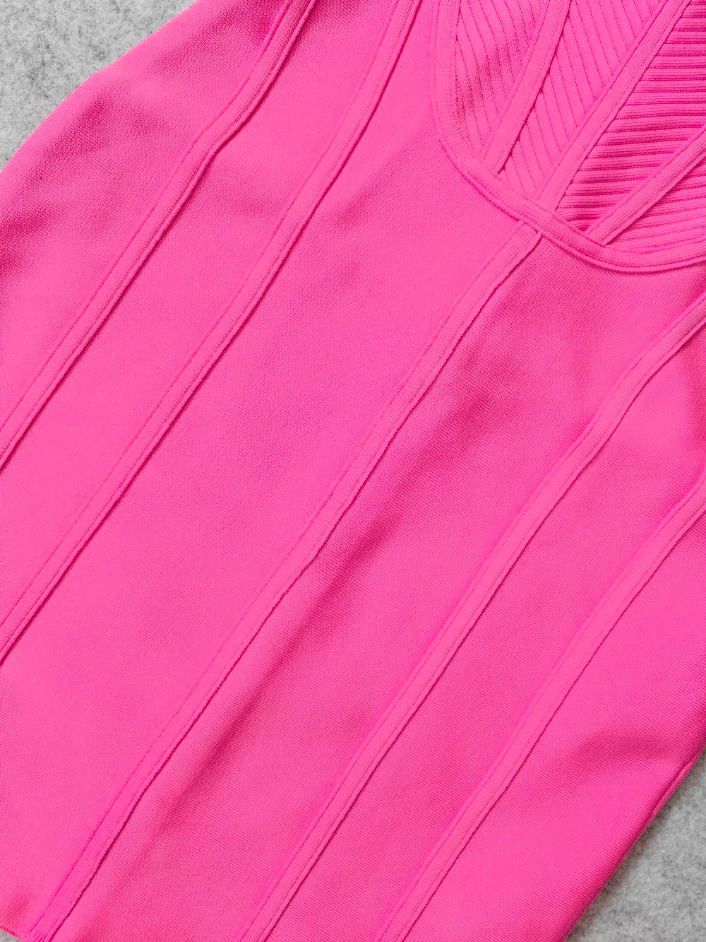 Alina Hot-Pink Bandage Mini Dress