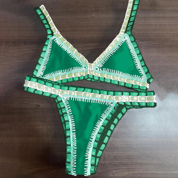 Amalthea Crochet Trim Triangle Micro Bikini Two-piece