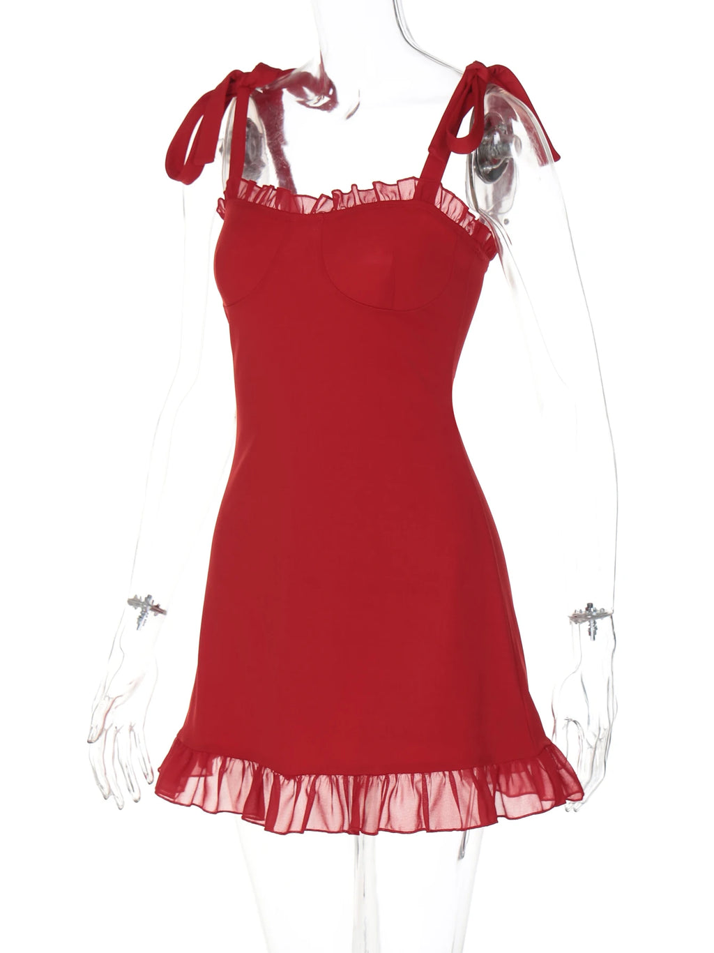 Geneva Ruffle Backless Slim Mini Dress