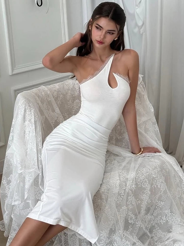 Kliou Irregular Hollow Sexy Bodysuits Woman Lace Patchwork Backless Sleeveless Skinny Stretch Hot Girls Street Hipster Bodycon