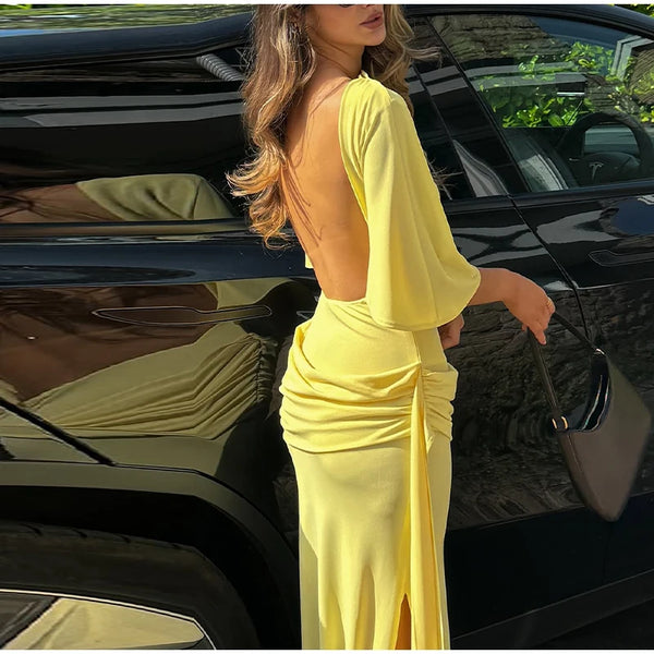 Alina Midnight Lace Sequin Maxi Dress