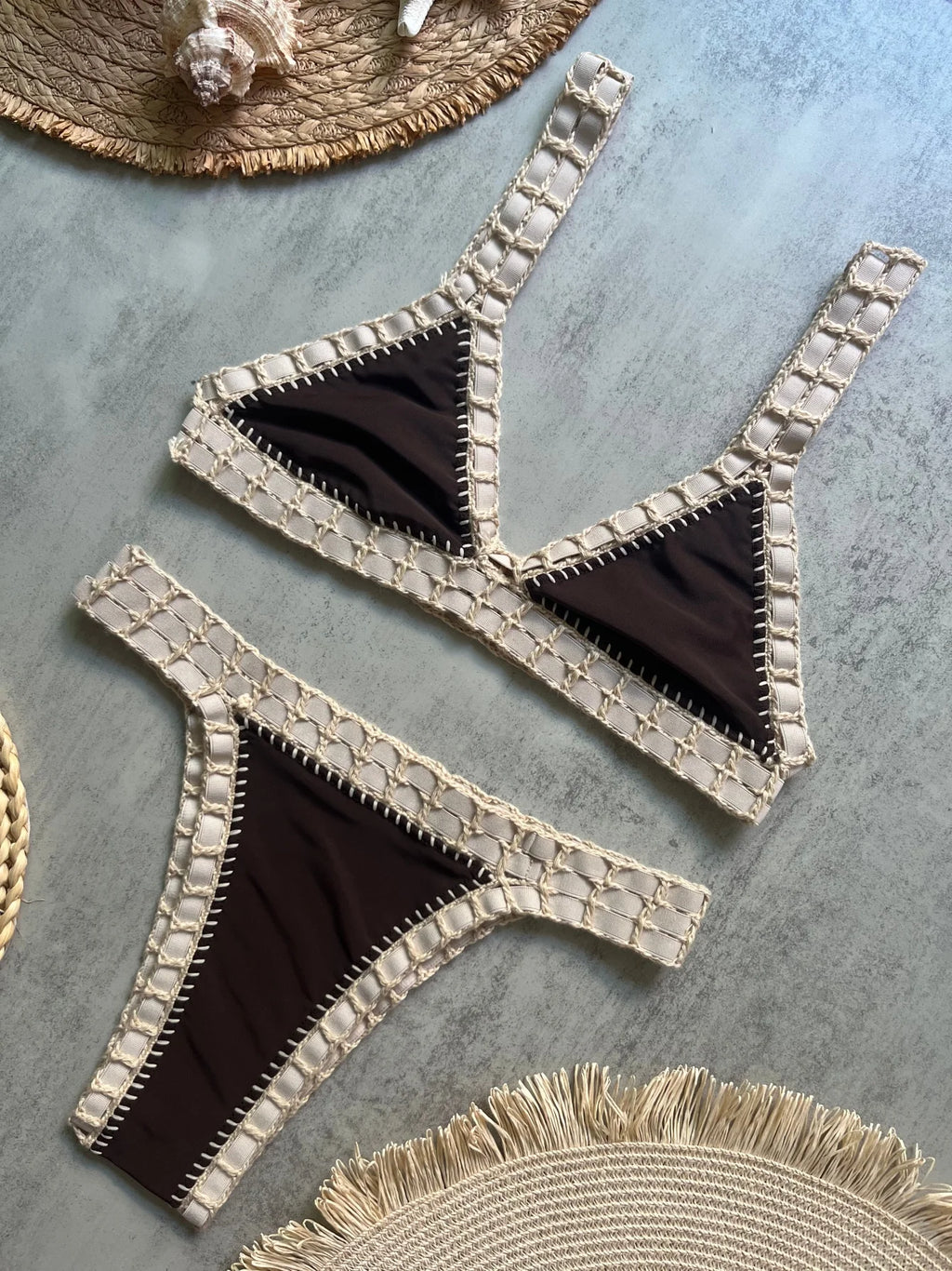 Evadne Crochet Brazilian Bikini Two-piece