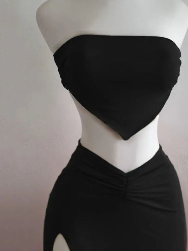 Romilly Strapless Crop Top & Split Midi Skirt Two-piece