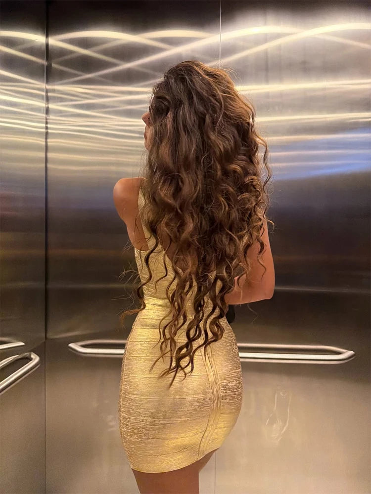 Solene Multi-Style V-Neck Cutout Evening Maxi Dress