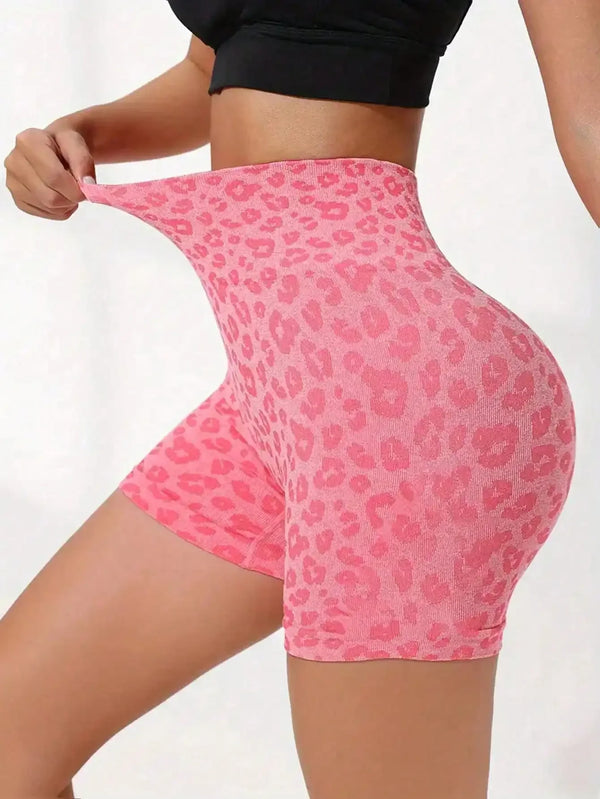 Sienna Leopard Scrunch Biker Shorts One-piece
