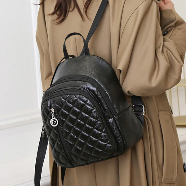 Radoslava Textured Multi-Pocket Mini Backpack