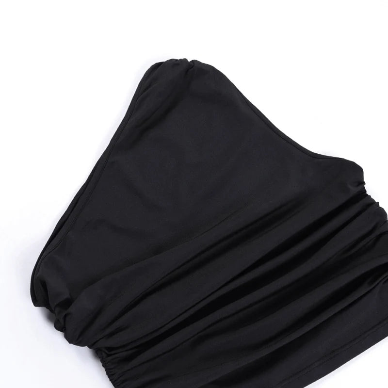 Valentina Ruched Halter Scarf Top