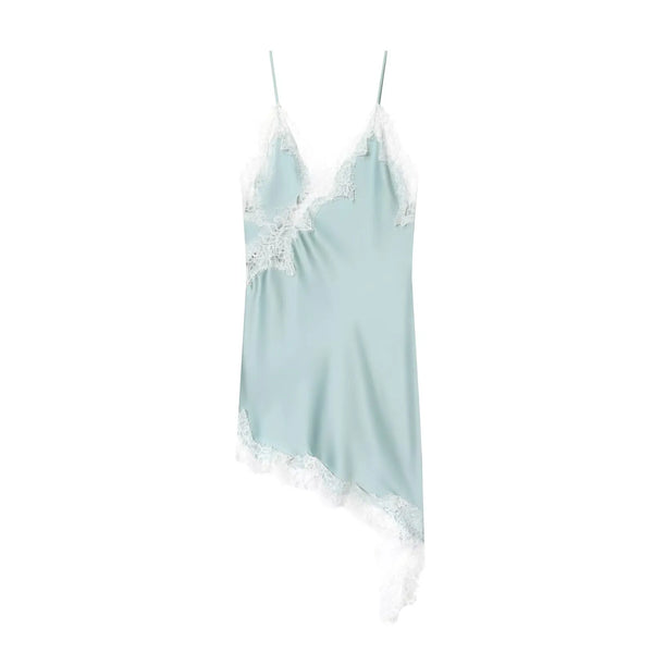 Dahlia Multi-Style Lace-Trim Backless Slip Mini Dress