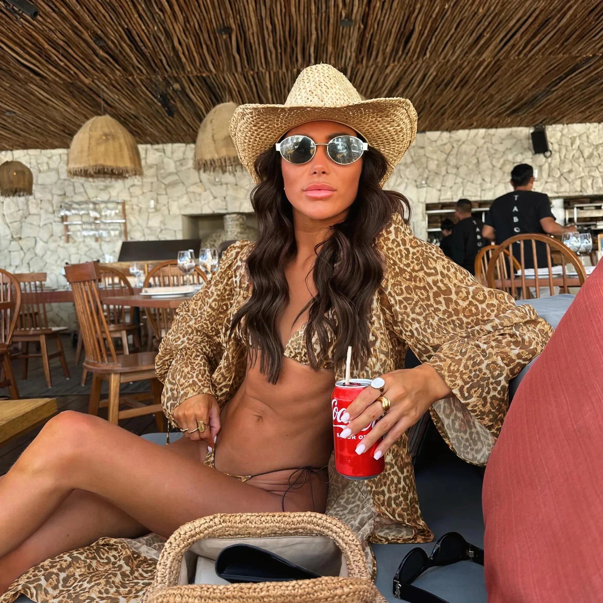 3 Pieces Leopard Bikini Swimsuit with Cover Up kimonos Swimwear Women Bathing Suit Bandage Bikini Set Swimming Suits Biquini