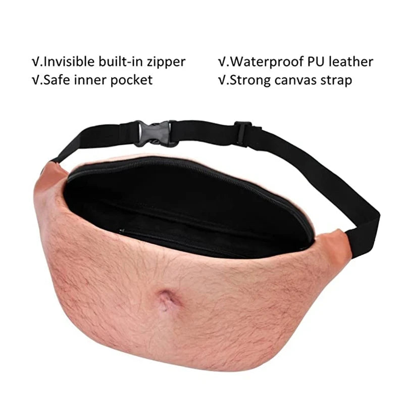Gertie Novelty Dad Bod Belly Print Fanny Pack
