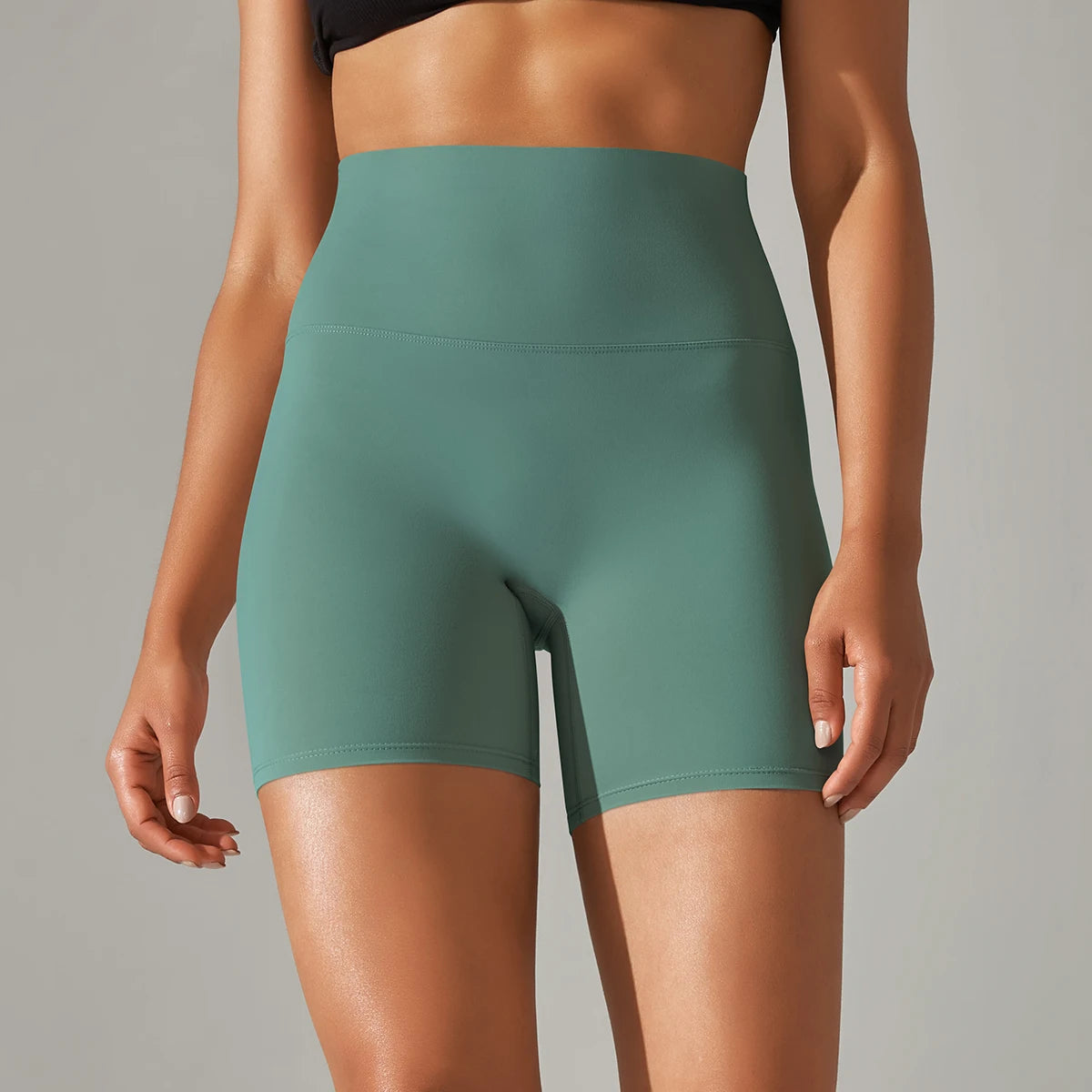 Ayla Seamless High-Waist Yoga Shorts One-piece