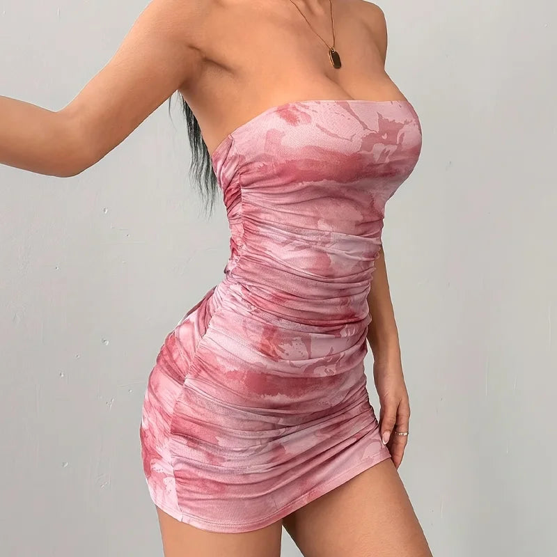 Talia Printed Spaghetti-Strap Mini Dress