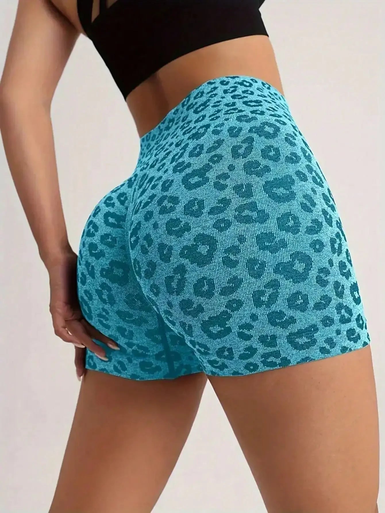 Sienna Leopard Scrunch Biker Shorts One-piece