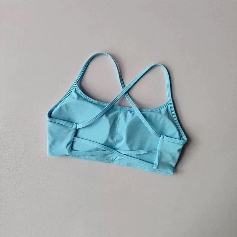 Vera Cross-Back Quick-Dry Sports Bra Top One-piece