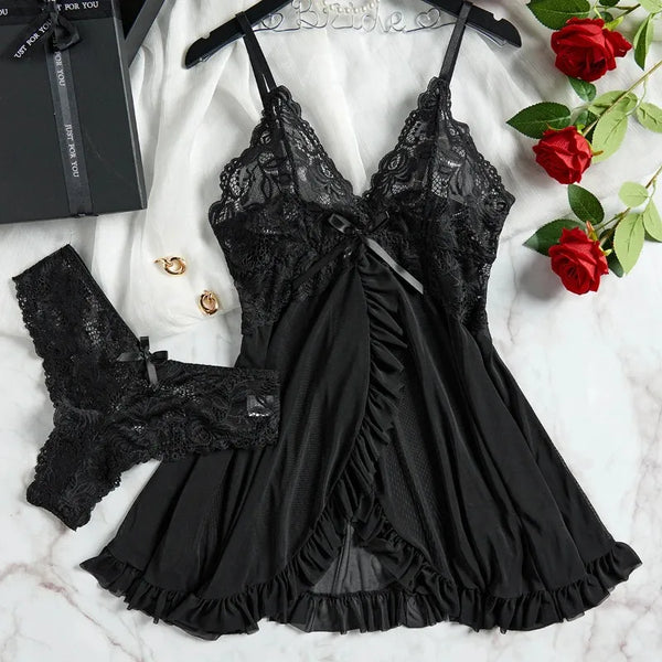 Luna Lace Sleepwear Lingerie Set
