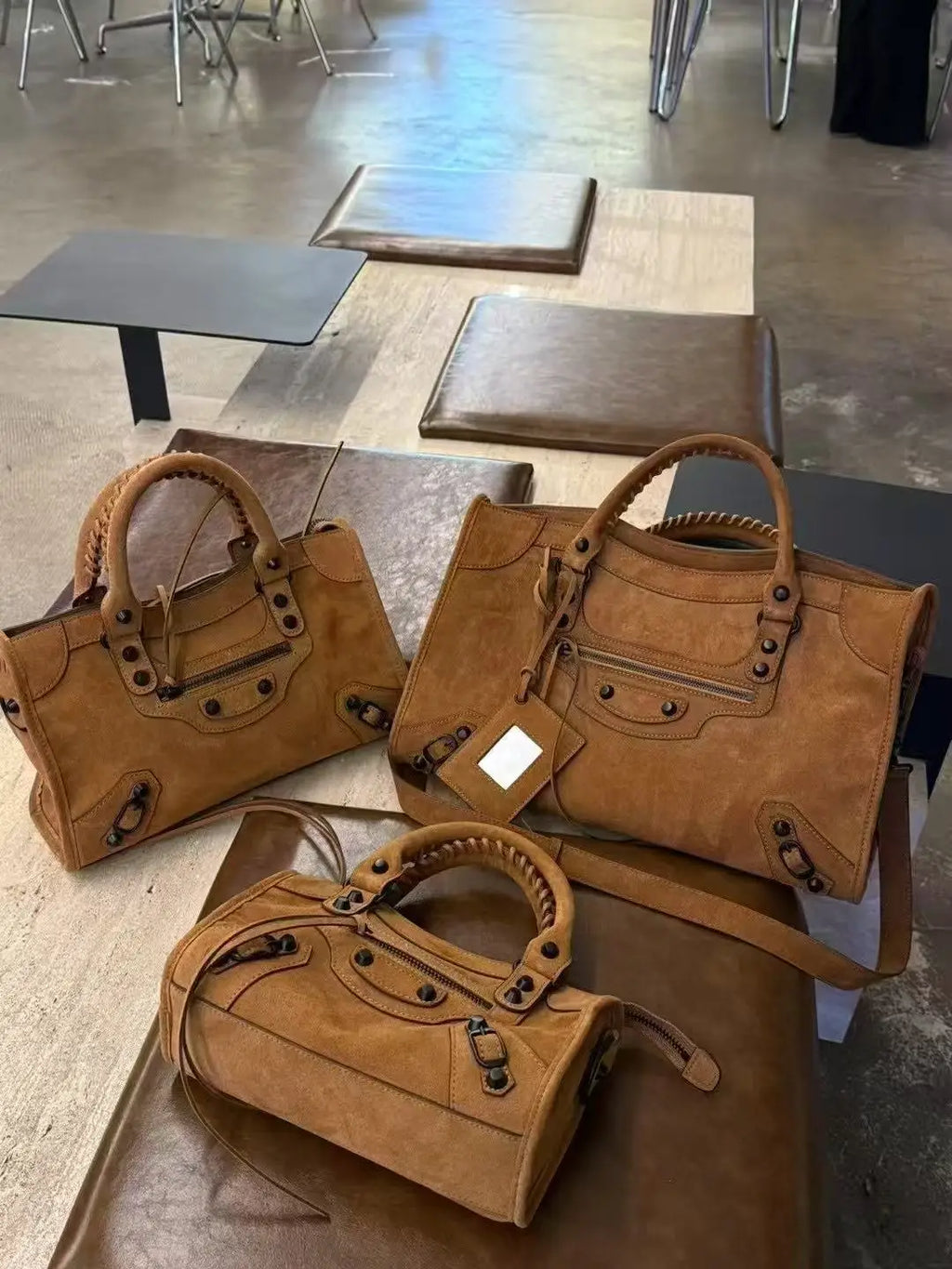 Colette Rivet Leather Moto Bag