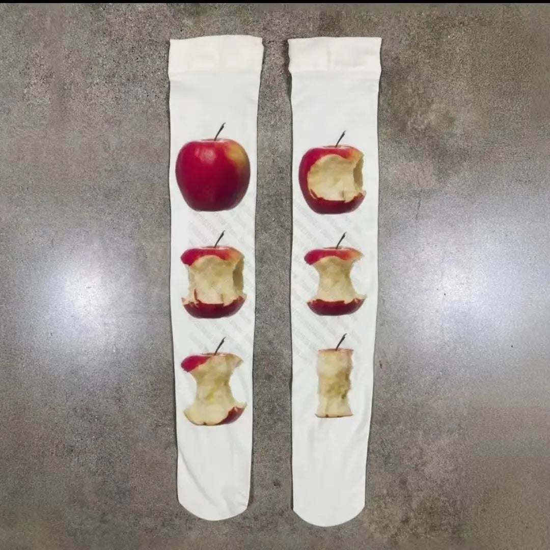Rebel Mixed-Graphic Thigh-High Socks