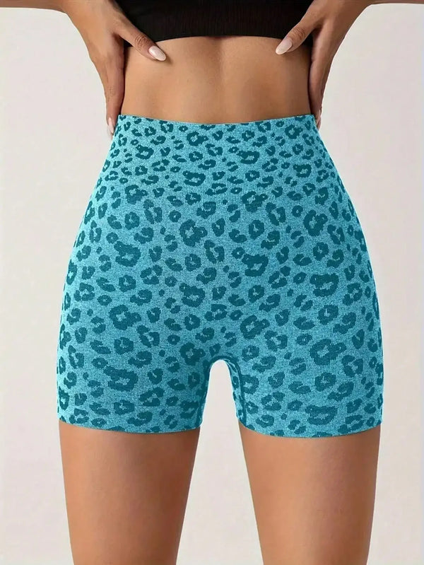Sienna Leopard Scrunch Biker Shorts One-piece