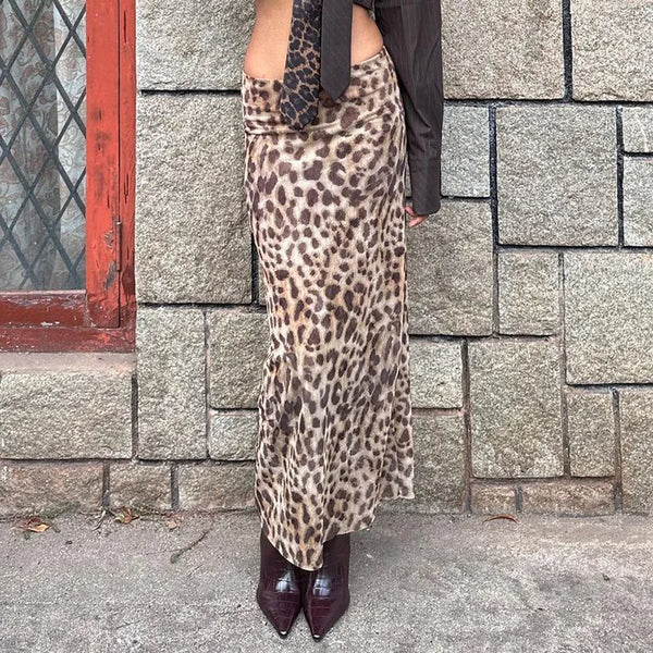Leonie Leopard Mesh Bandeau Top & Midi Skirt Separates
