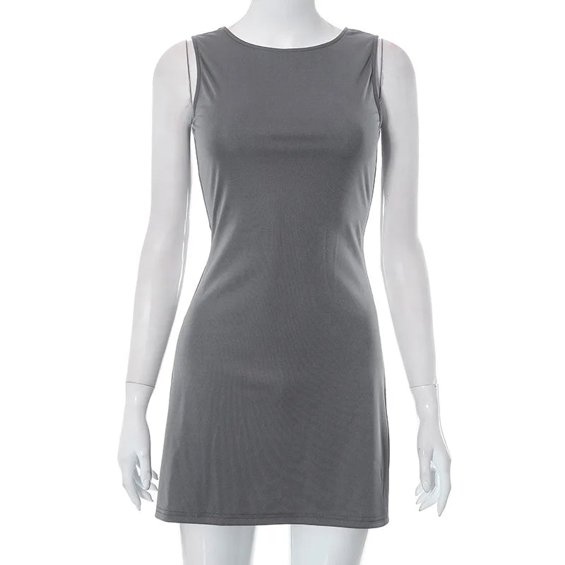 Elowen Sleeveless Knit A-Line Mini Dress
