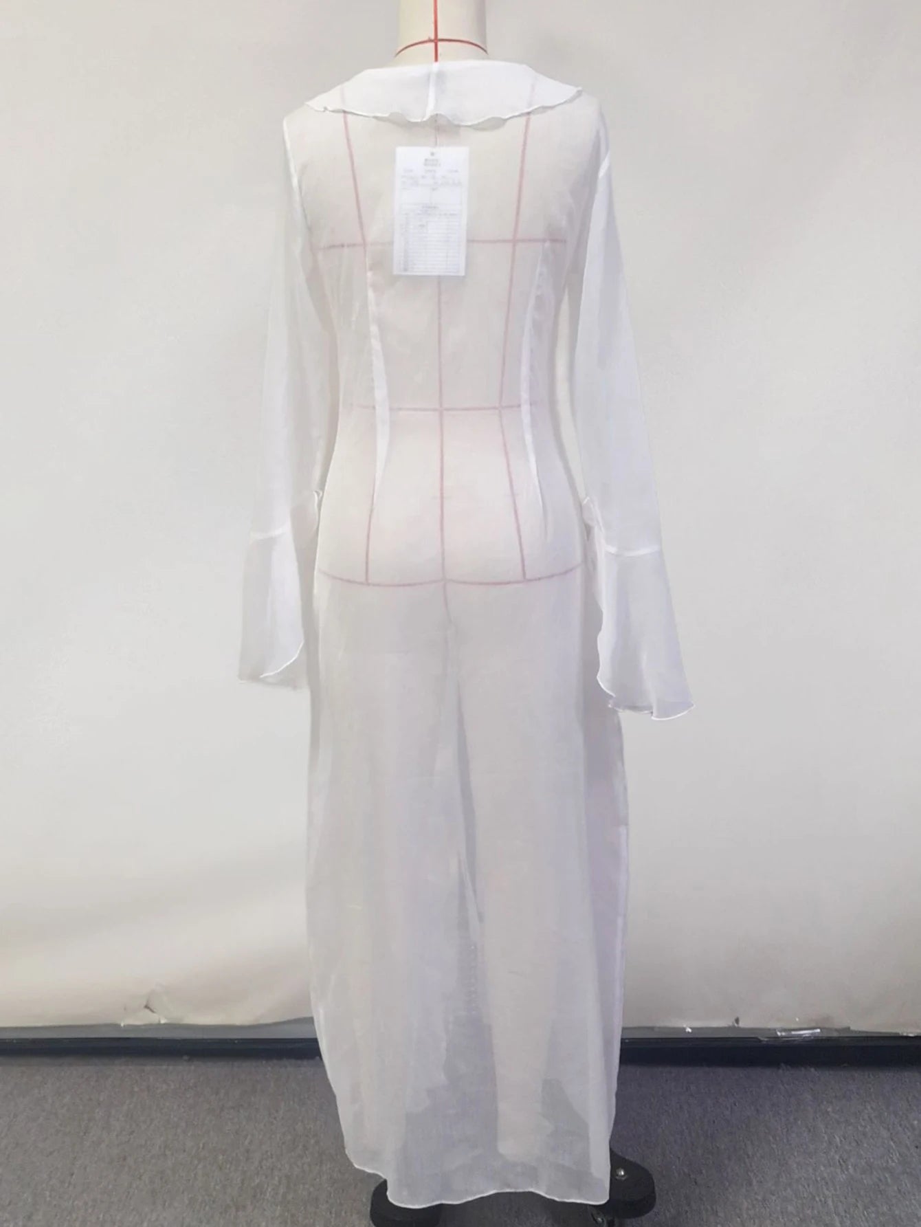 Rosalie Ruffle Sheer Long-Sleeve Maxi Dress Secondary image