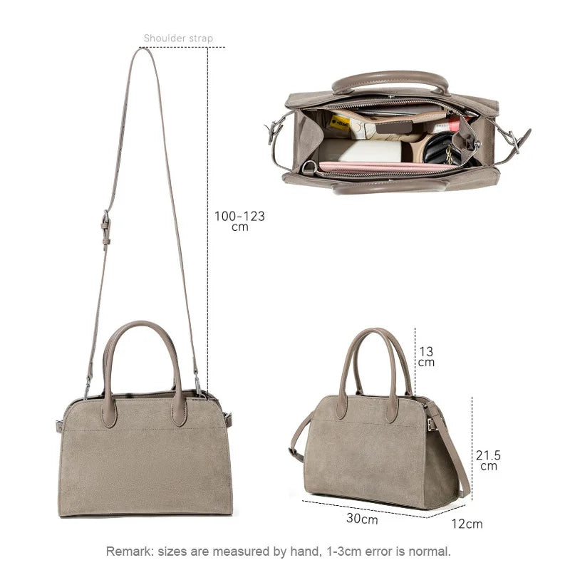 Bordeaux Suede Commuter Satchel