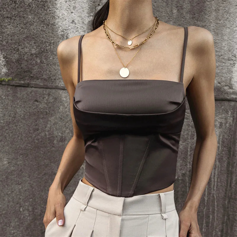 Aria Sculpted Corset Crop Top One-piece