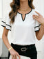 Oriana Statement Short-Sleeve Blouse One-piece