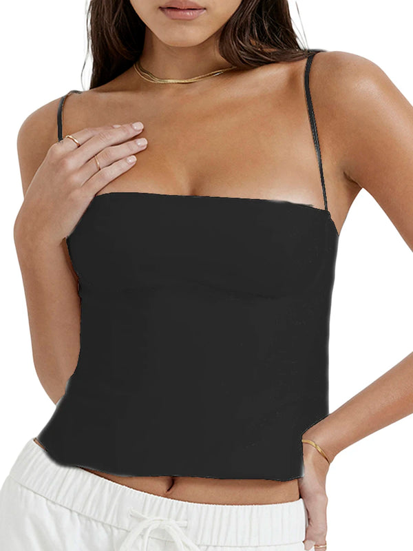Zaruhi Square-Neck Corset Cami Crop Top One-piece