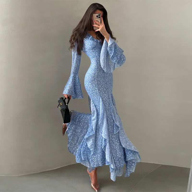 Honora Bodycon Long-Sleeve Maxi Dress