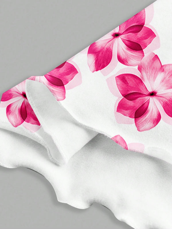 Amara Floral Off-Shoulder Backless A-Line Mini Dress