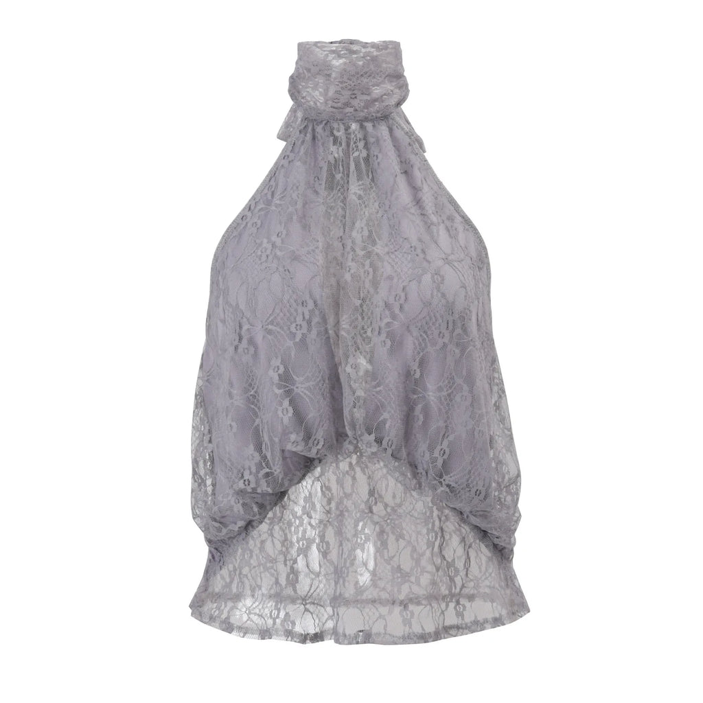 Amethyst Lace Halter Top One-piece