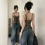 Philippine Sheer Mesh Leopard Corset Cami Top with Suspender Straps One-piece