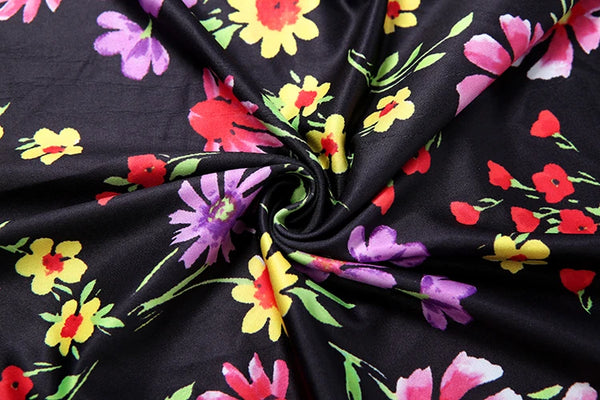 Kliou Flower Print Mini Dress Woman Low-Neck Cross Bandage Backless Sleeveless Skinny Peach Hip Hot Girls Street Style Bodycon