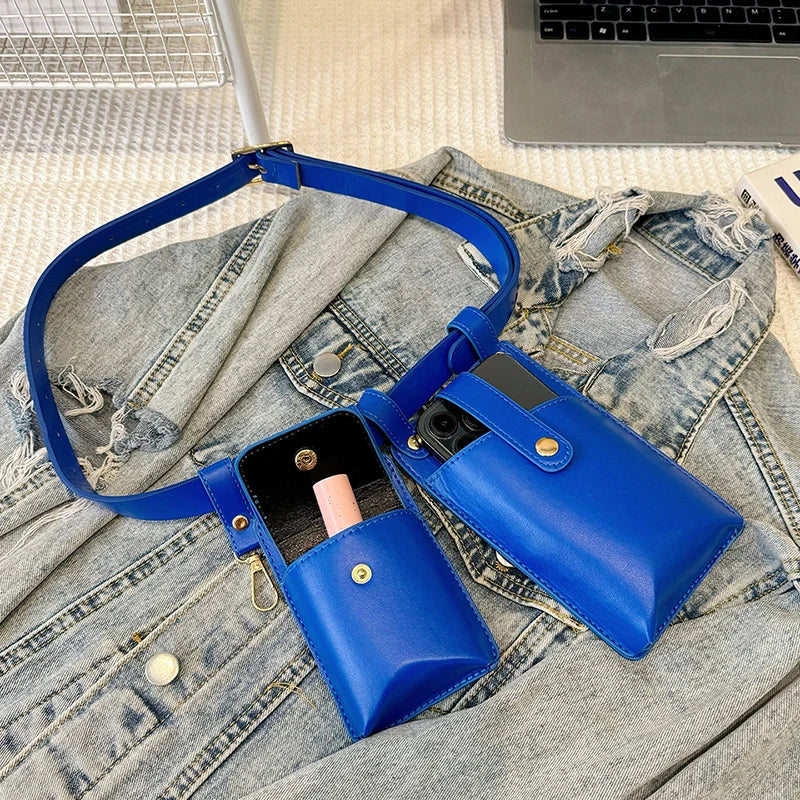 Designer Women Waist Bag 2024 summer Belt bag Phone Pack Trend Candy color Leather Shoulder Crossbody Chest Bags Lady Fanny Pack