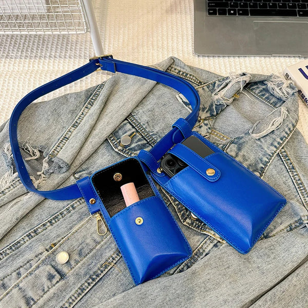 Designer Women Waist Bag 2024 summer Belt bag Phone Pack Trend Candy color Leather Shoulder Crossbody Chest Bags Lady Fanny Pack